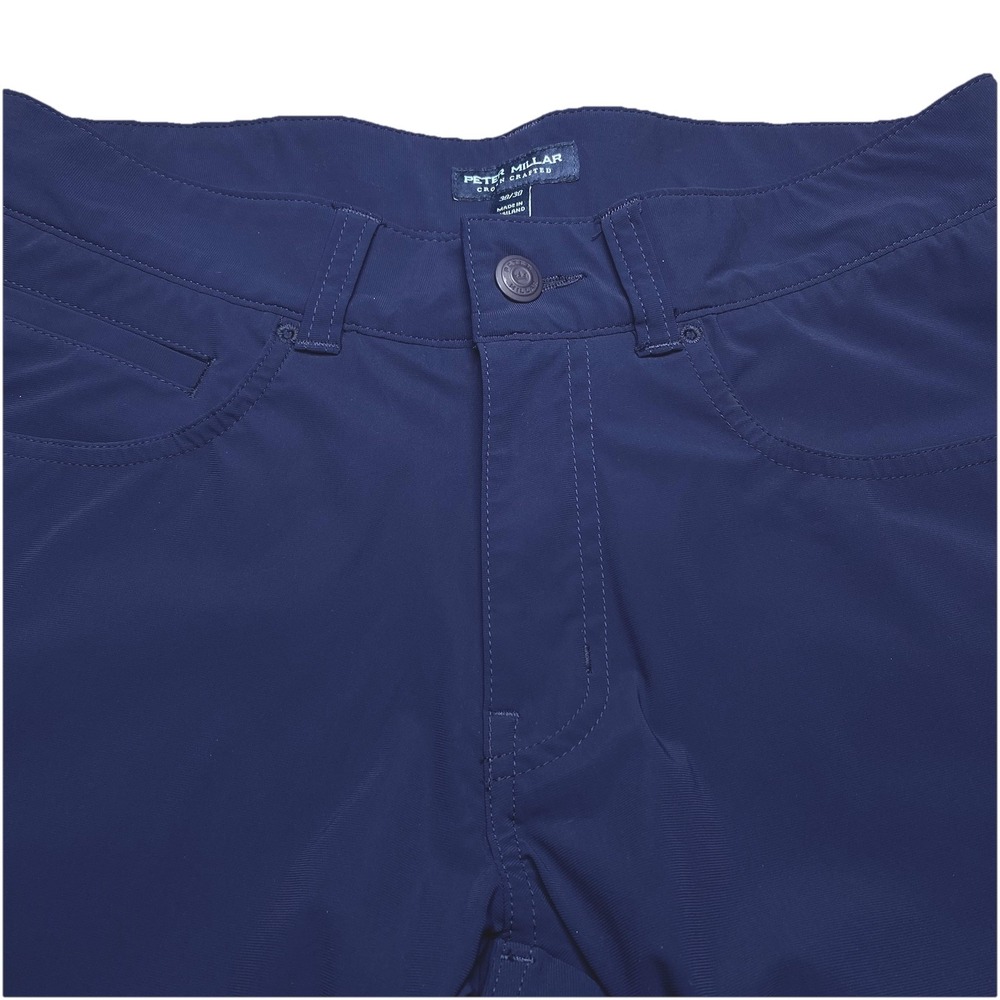 Peter Millar Crown Crafted Bingham 5 Pocket Pants 30x30 Flat Front Navy